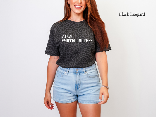 Feral Godmother Animal Print Tee
