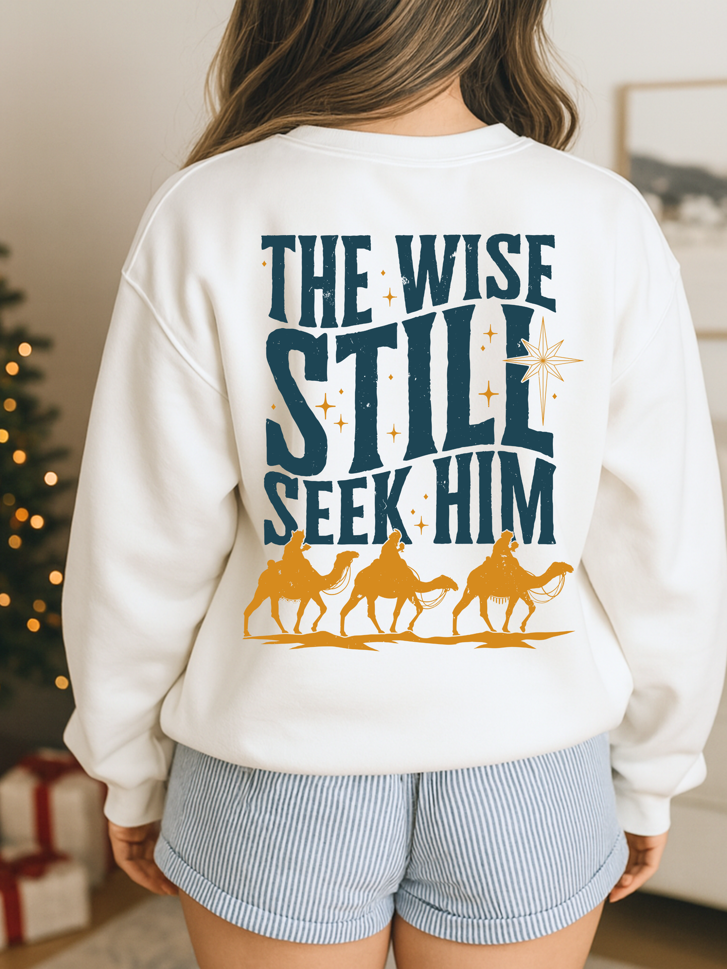 Wise Men Camels - Distressed Sweatshirt