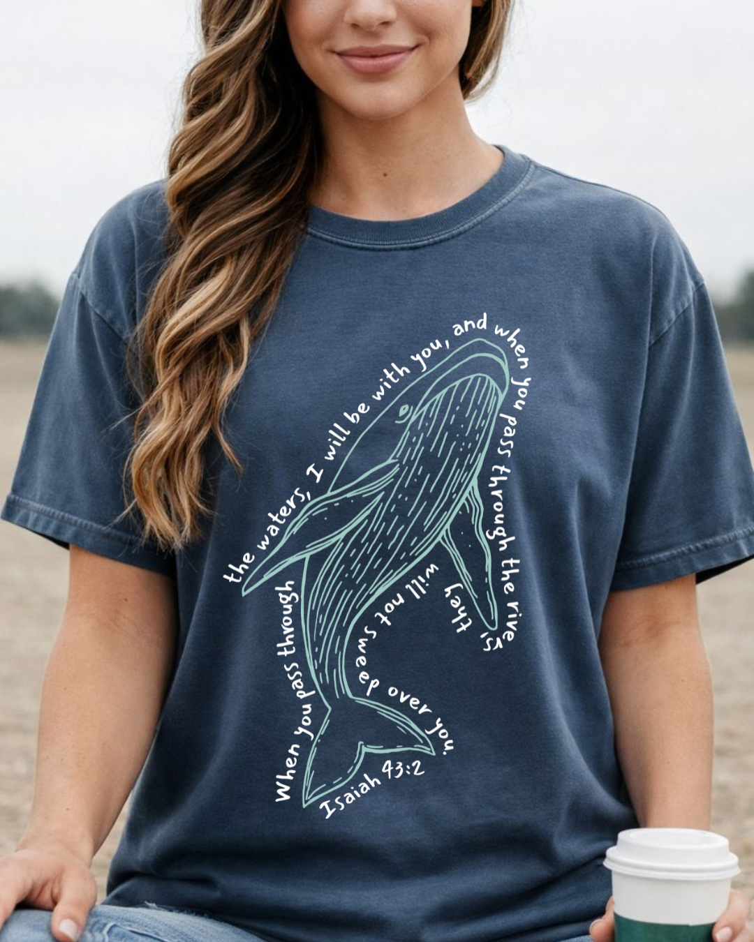"He is with you" Whale – Faith Tee