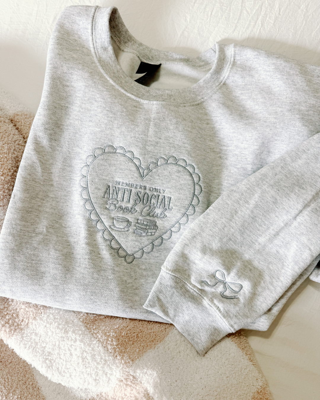 FF x Reading Through Realms - Anti-Social Book Club Sweatshirt - (Monochrome Grey)