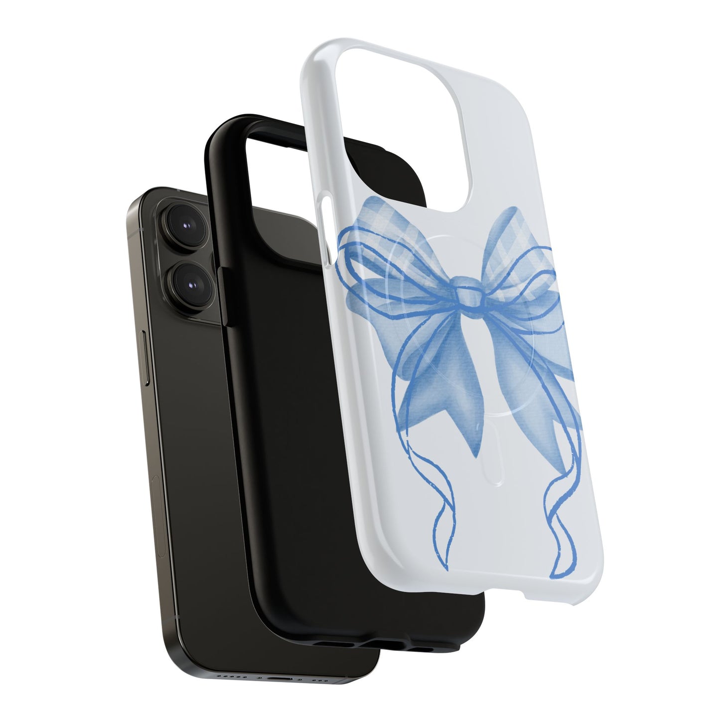 Coquette Blue Bow iPhone Case