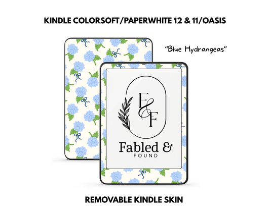 Blue Hydrangeas - Kindle Skin