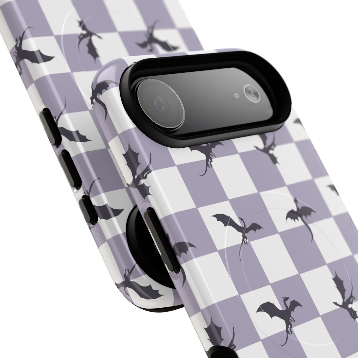 Dragon Check Phone Case — Lavender