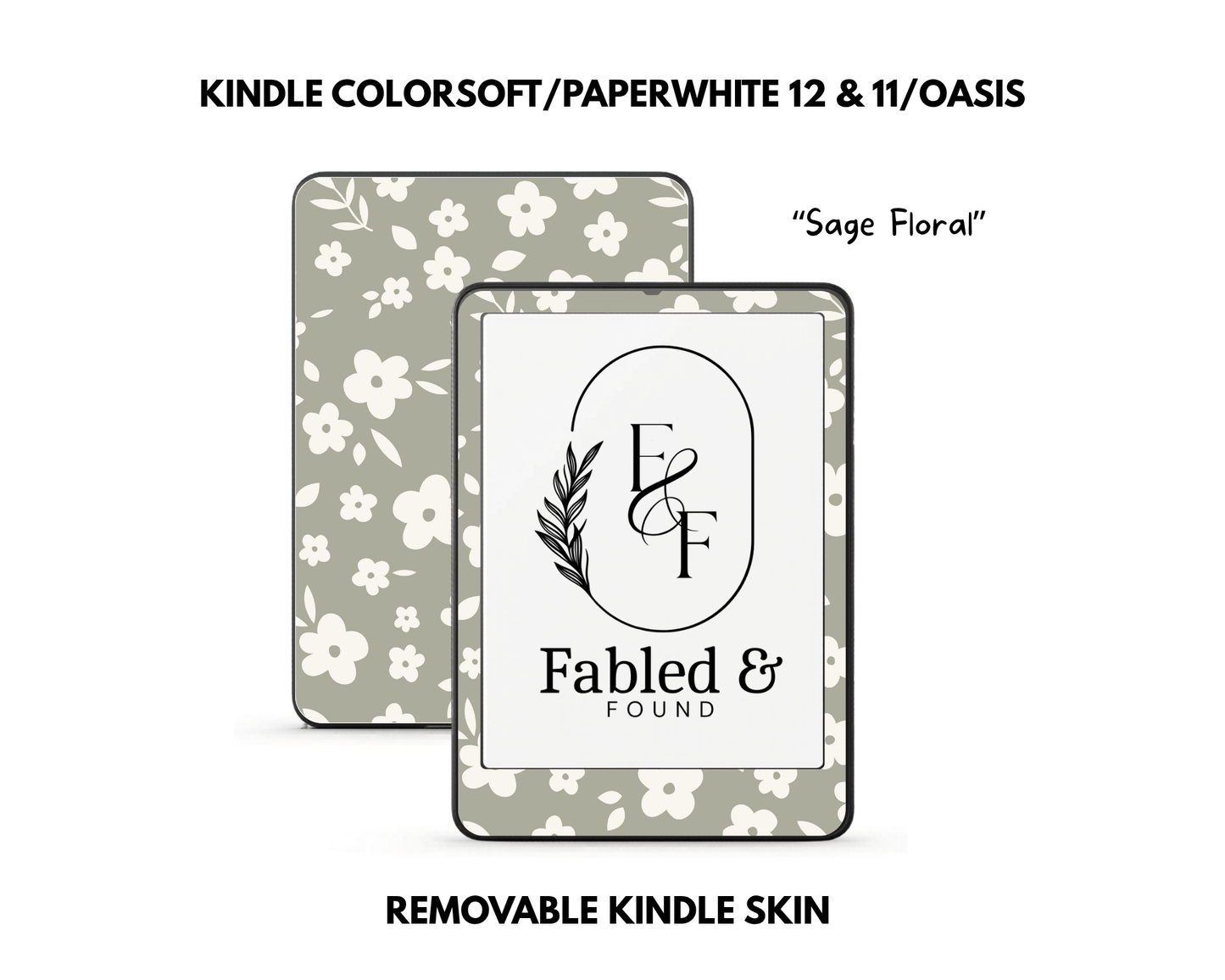 Sage Floral - Kindle Skin