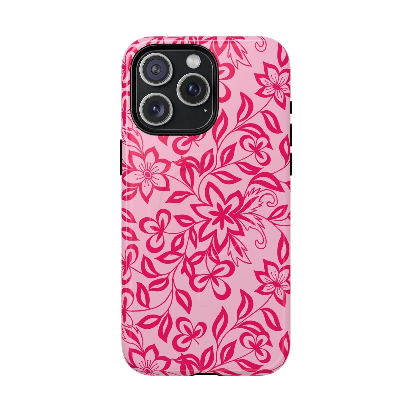 Hot Pink Floral iPhone Case