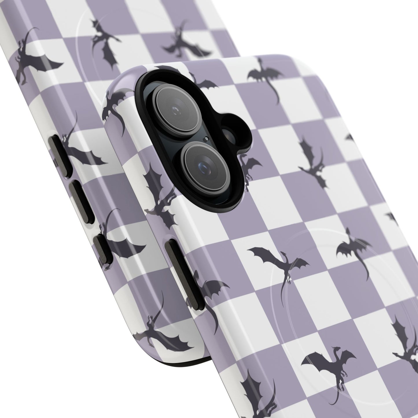 Dragon Check Phone Case — Lavender