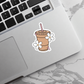 Iced Coffee + Daisies - Sticker