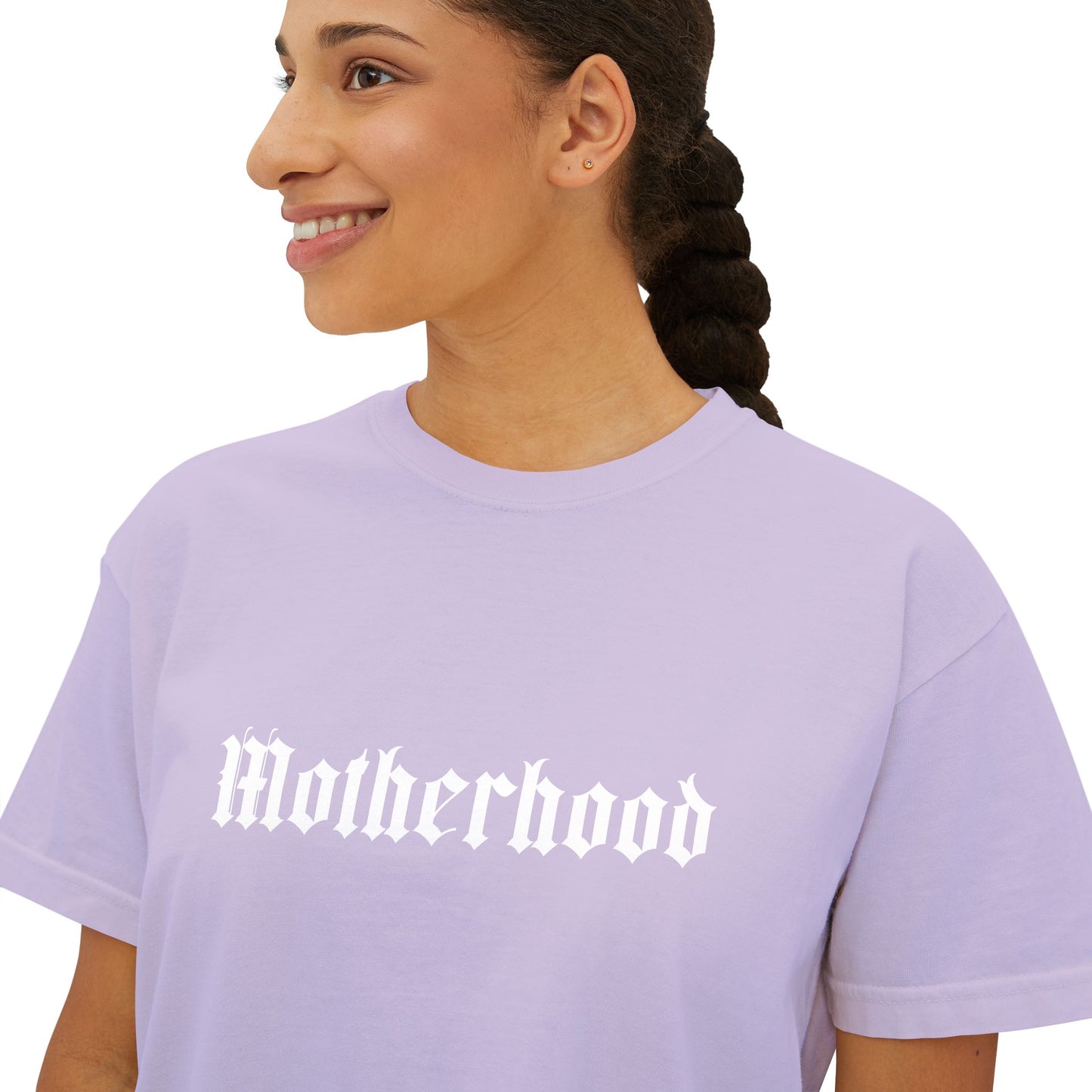 Motherhood (Gothic Font) - Crop Tee