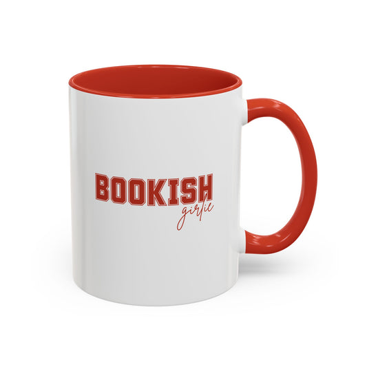 Bookish Girlie Red Coffee Cup, Accent Mugs for Readers, Perfect Gift for Book Lovers, Cozy Home Decor, Literary Gift Idea