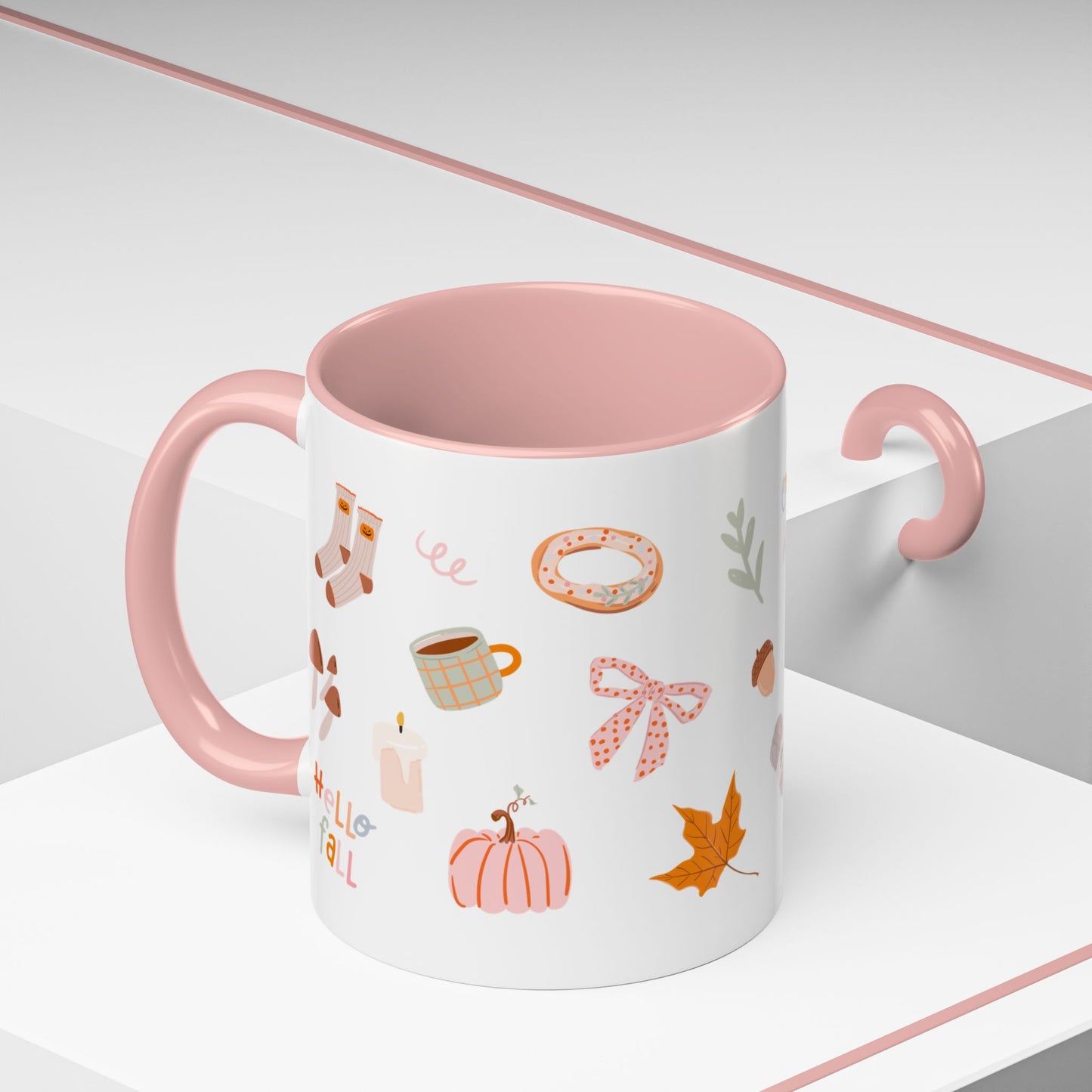 Fall Girlie Coffee Mug, Cute Mug, Fall Decor, Seasonal Gift, Cozy Drinkware, Coffee Lover's Mug, Whimsical Autumn Coffee Cup