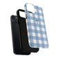 Blue Gingham Cross - Phone Case