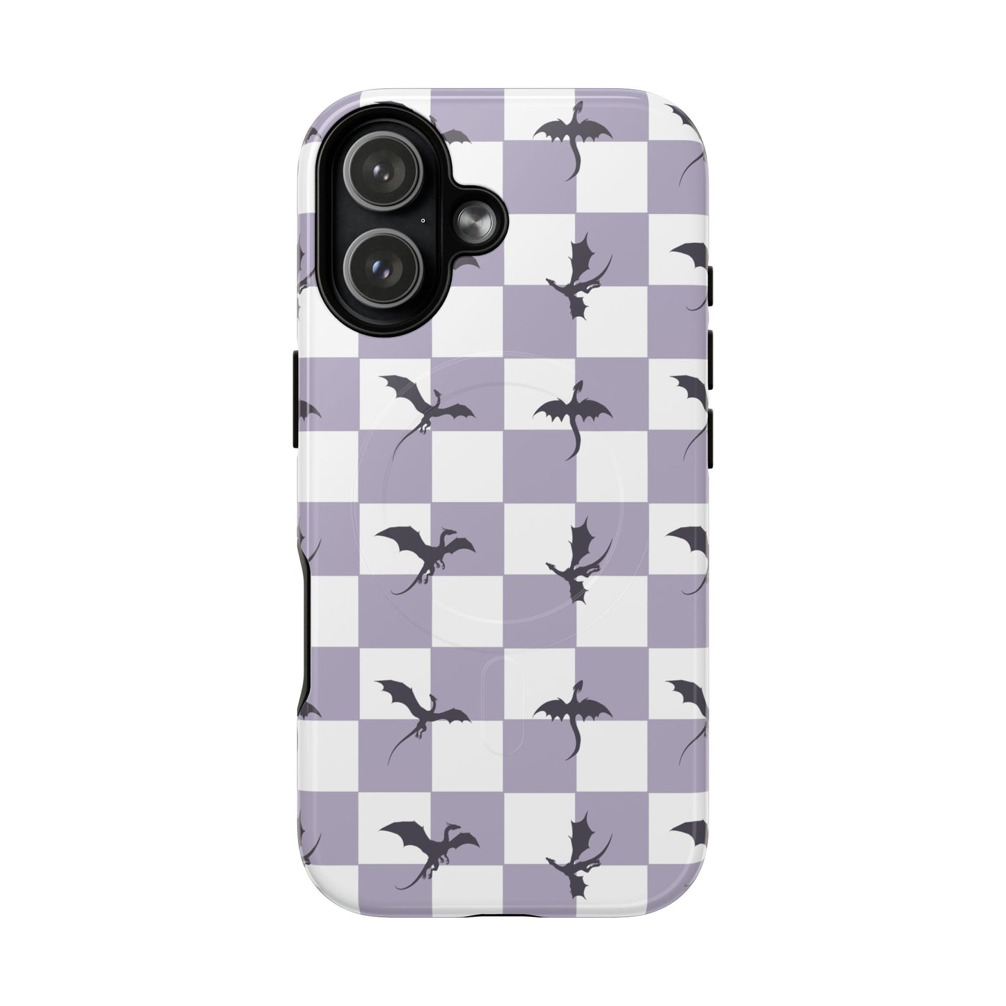 Dragon Check Phone Case — Lavender