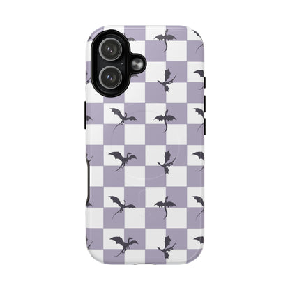 Dragon Check Phone Case — Lavender