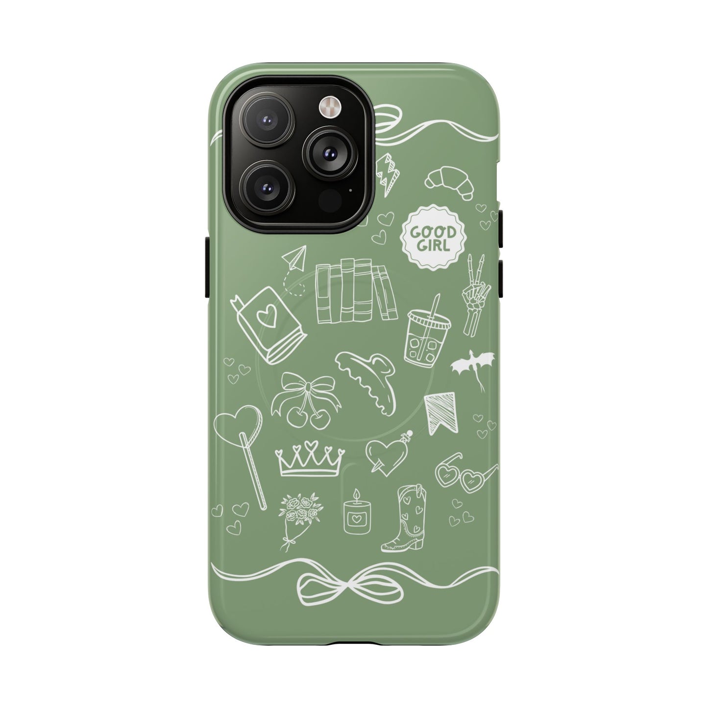 Sage Green Bookish iPhone Case