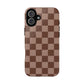 Cocoa Checkered Phone Case