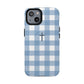Blue Gingham Cross - Phone Case