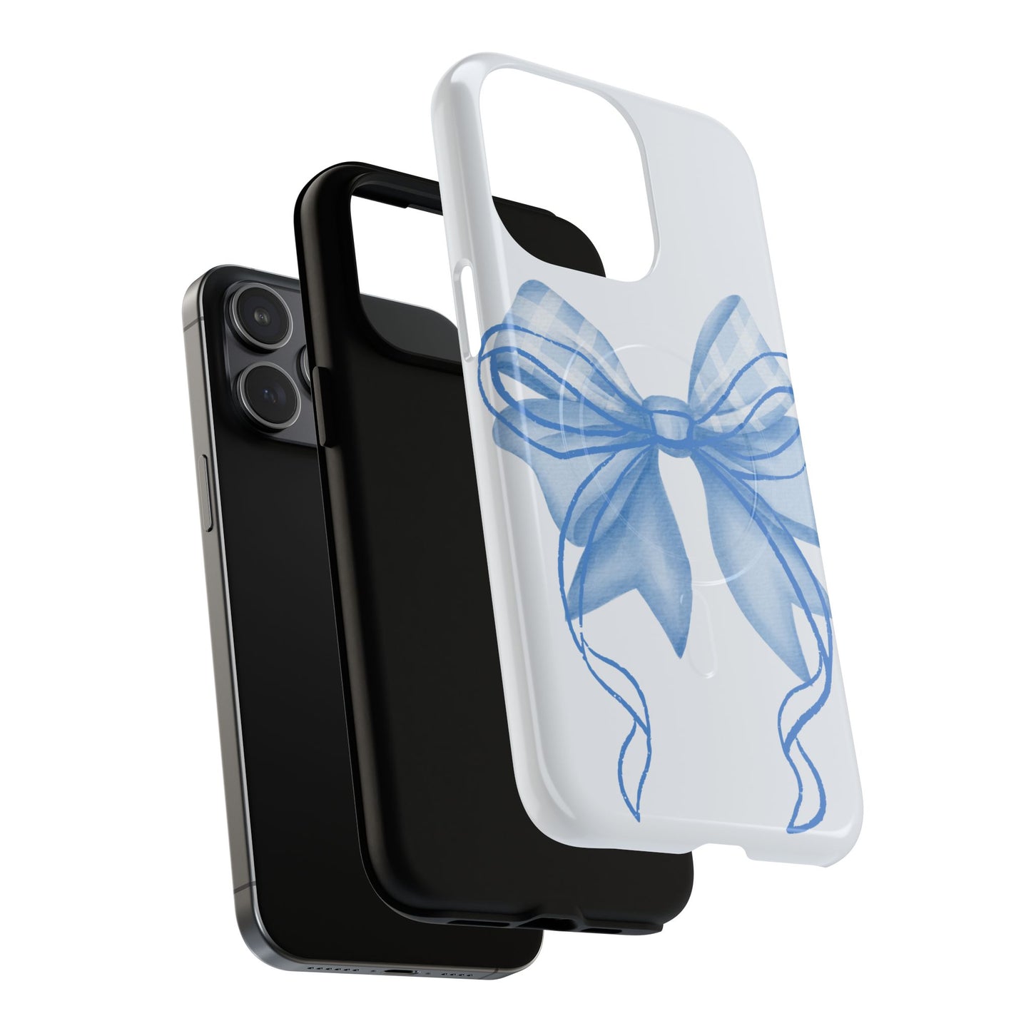 Coquette Blue Bow iPhone Case