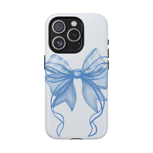 Coquette Blue Bow iPhone Case
