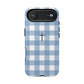 Blue Gingham Cross - Phone Case