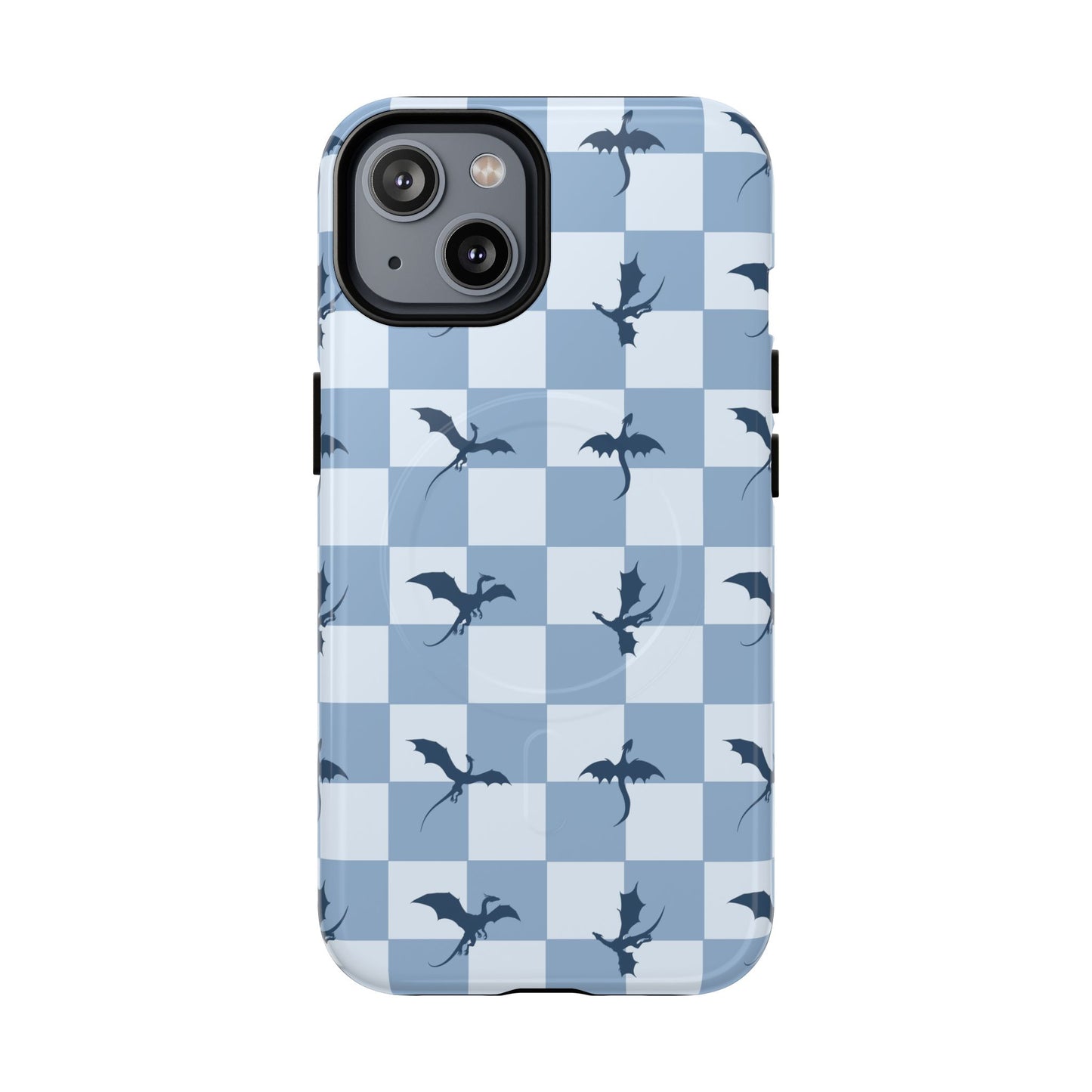 Dragon Check Phone Case — Blue