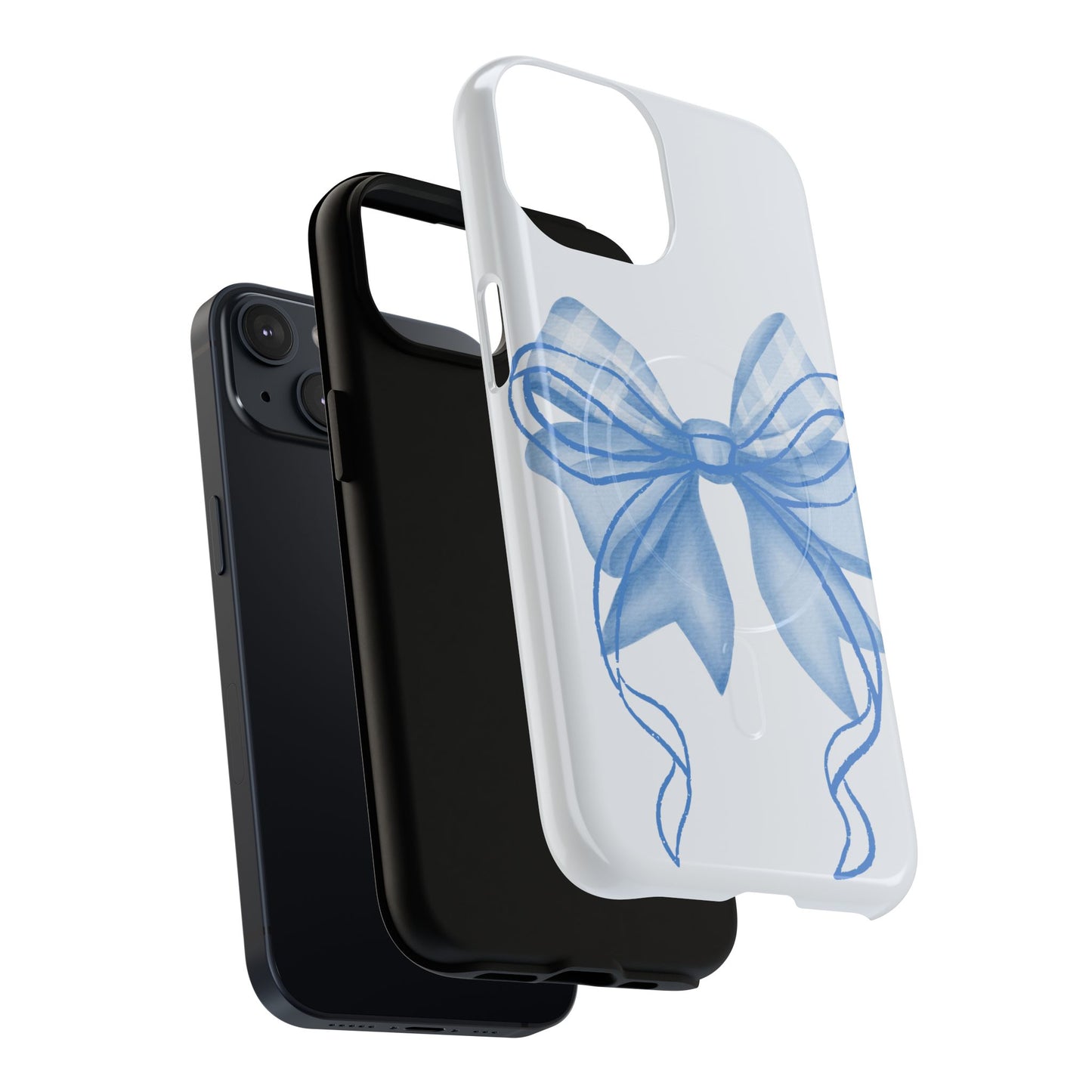 Coquette Blue Bow iPhone Case