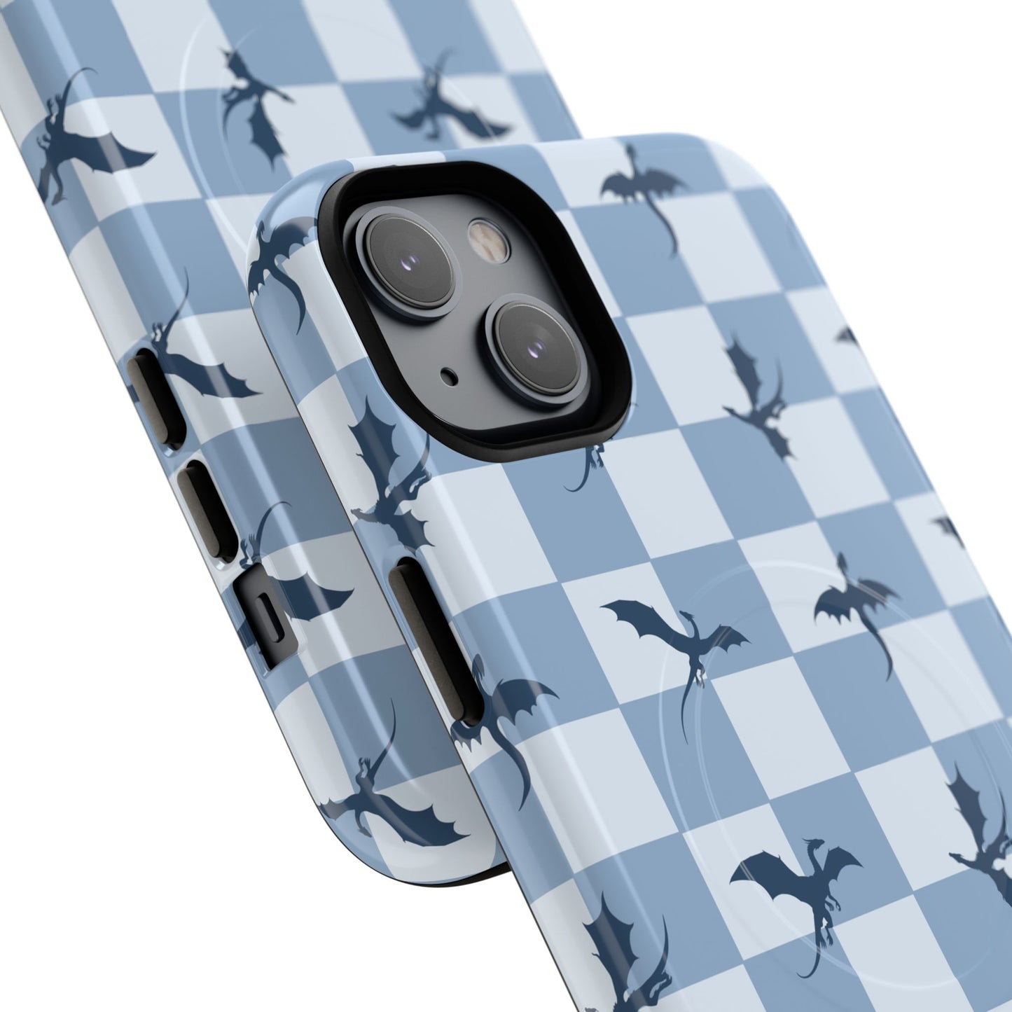 Dragon Check Phone Case — Blue