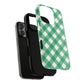 Green Gingham iPhone Case