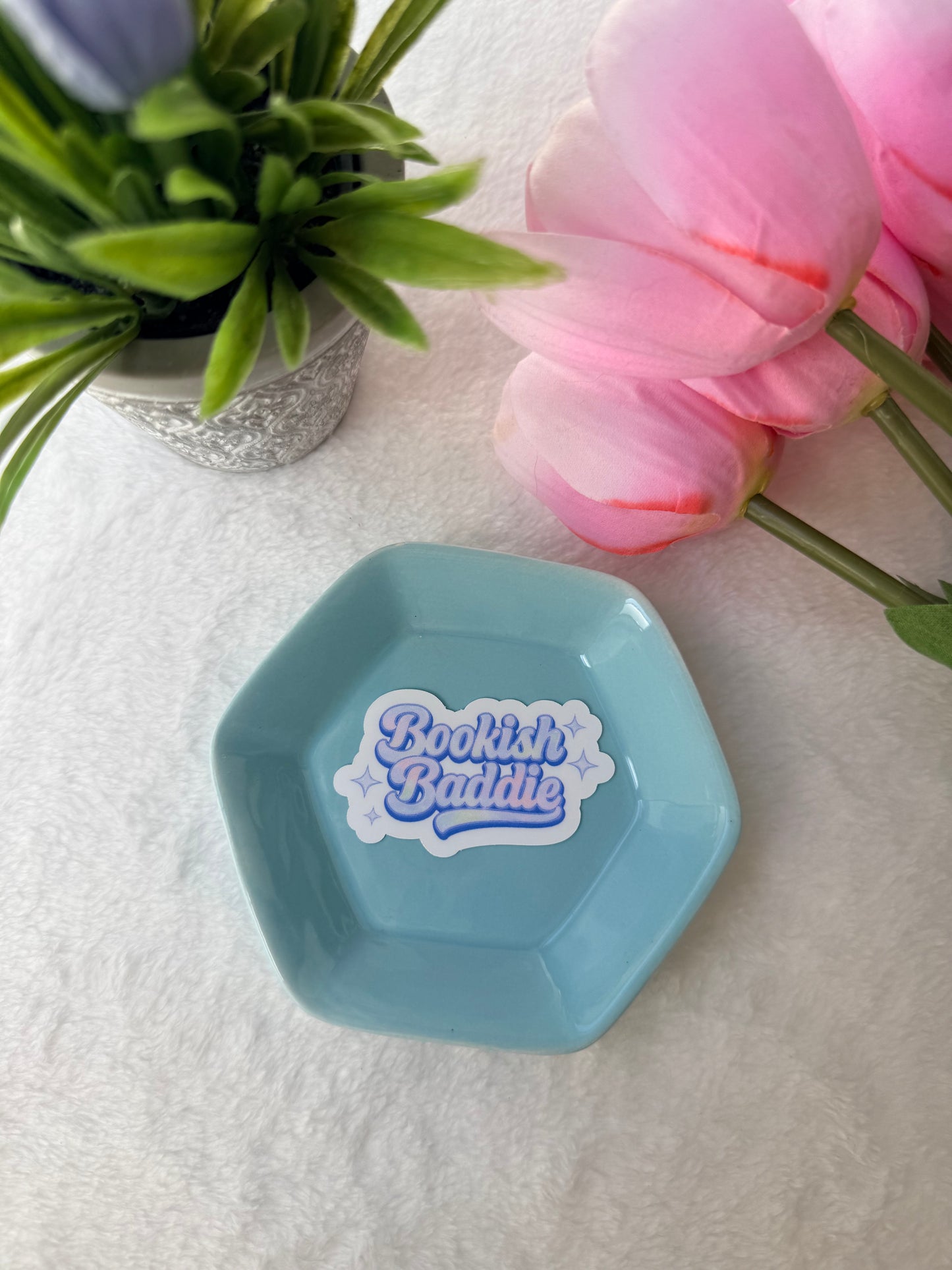 Bookish Baddie (Blue) - Sticker