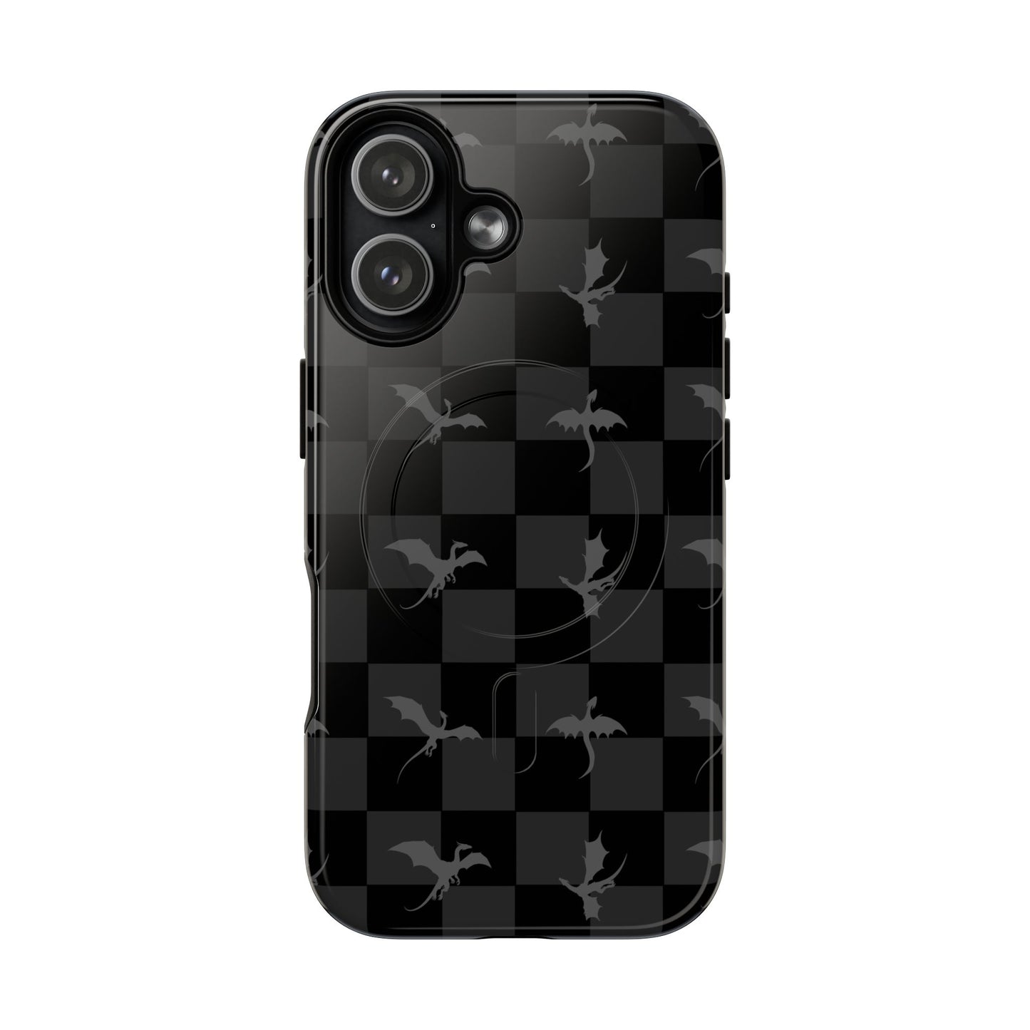 Dragon Check Phone Case — Grey