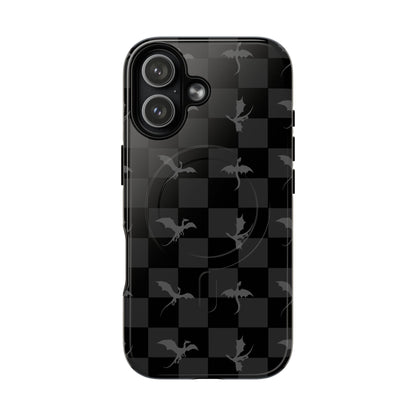 Dragon Check Phone Case — Grey