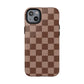 Cocoa Checkered Phone Case