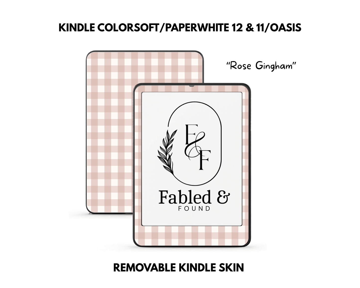 Rose Gingham - Kindle Skin