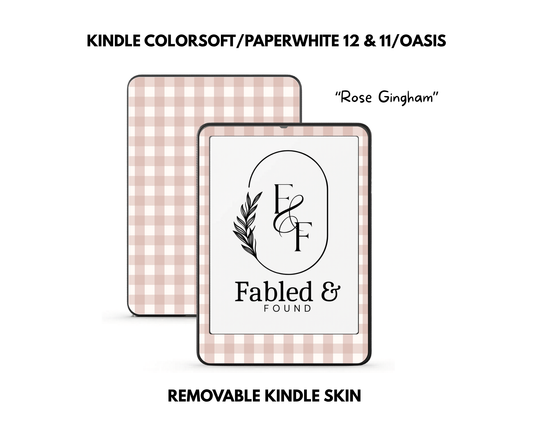 Rose Gingham - Kindle Skin