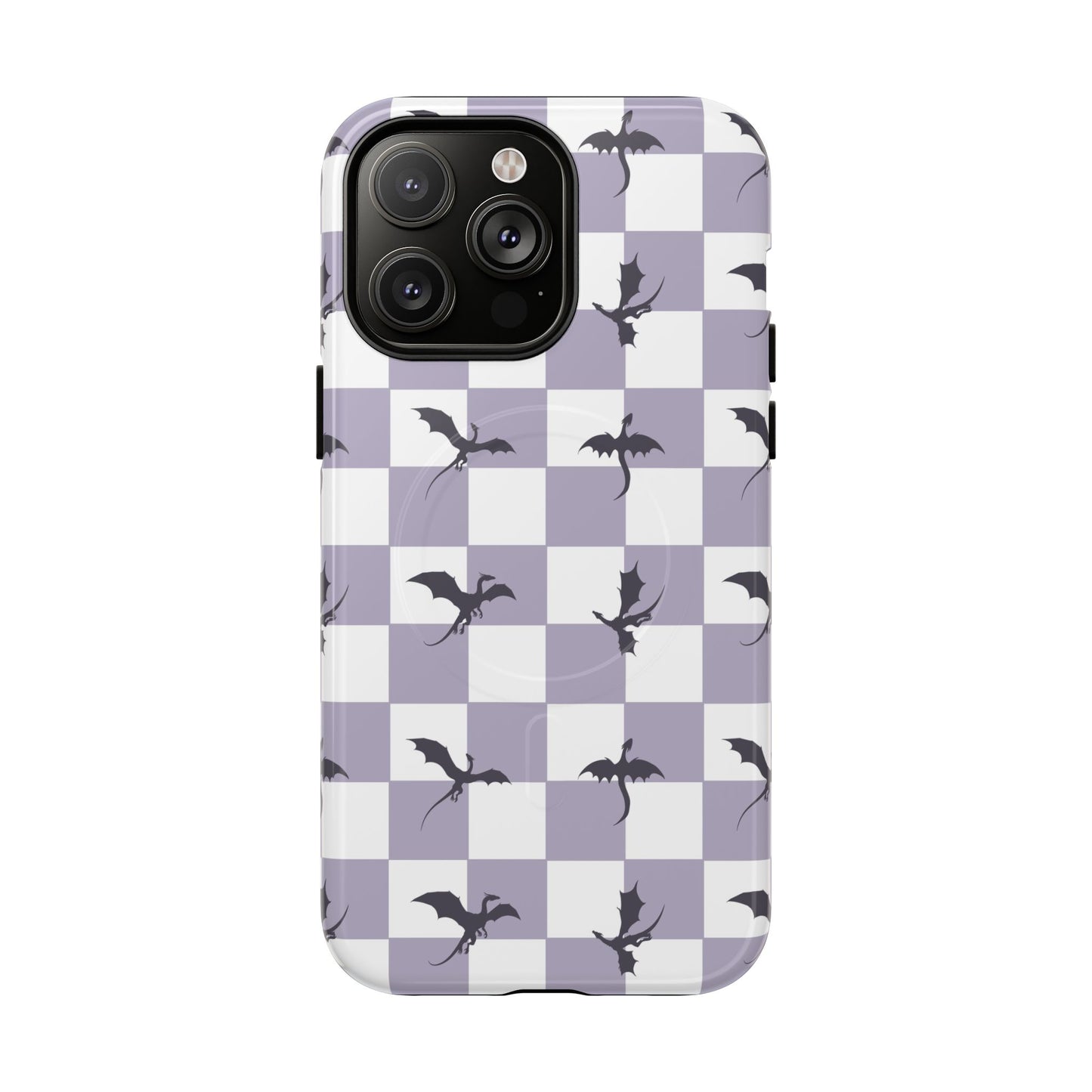 Dragon Check Phone Case — Lavender