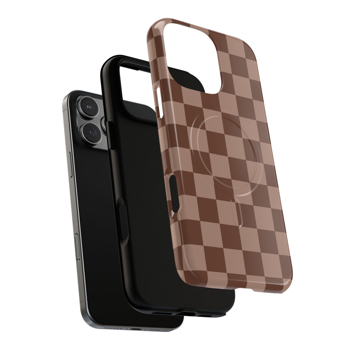Cocoa Checkered Phone Case