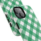 Green Gingham iPhone Case