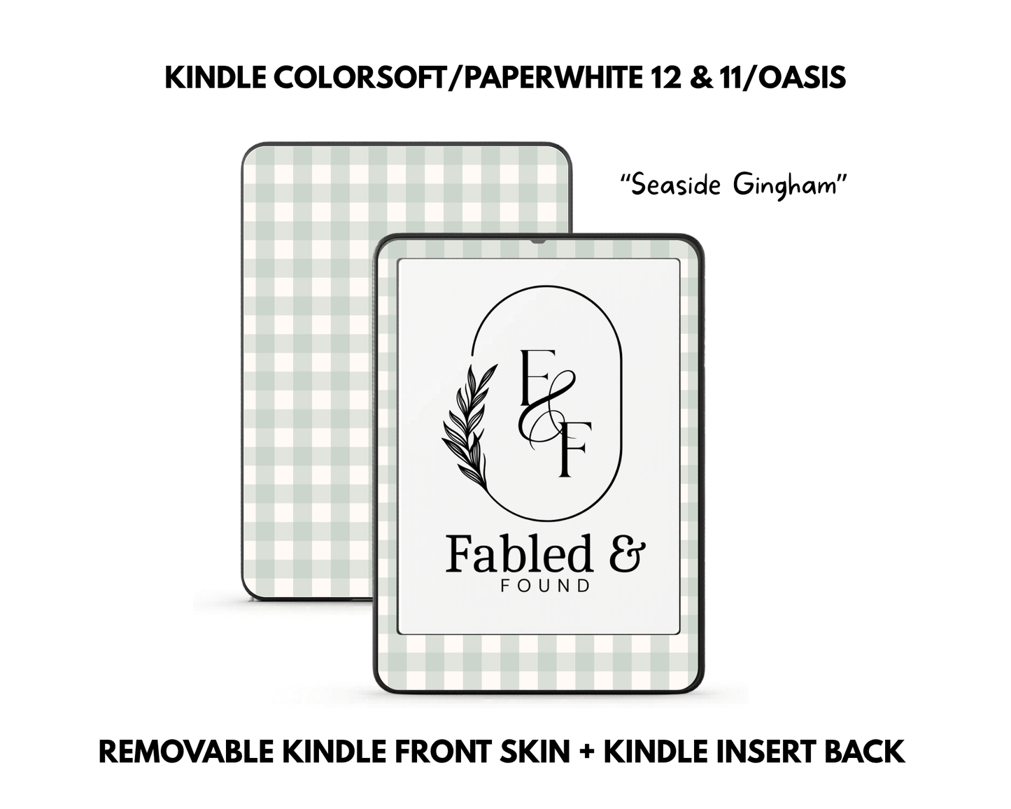 Seaside Gingham - Kindle Skin