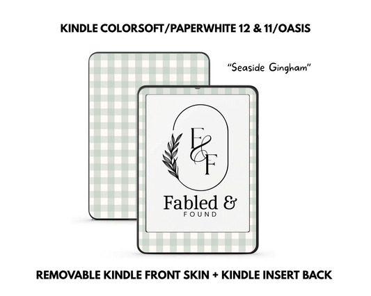 Seaside Gingham - Kindle Skin