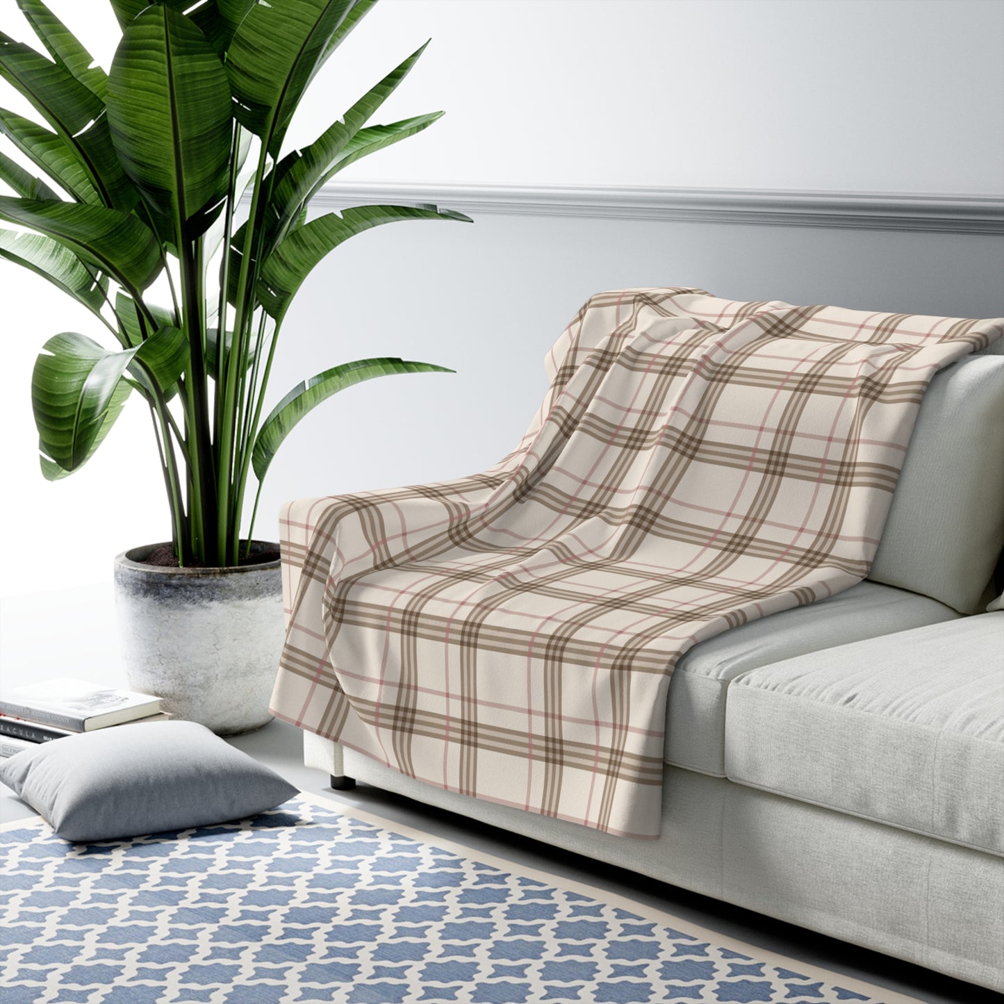FF x Reading Through Realms - Plaid Sherpa Blanket