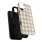 Beige Gingham Cross - Phone Case