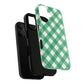 Green Gingham iPhone Case