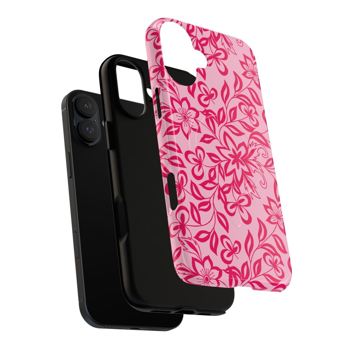 Hot Pink Floral iPhone Case