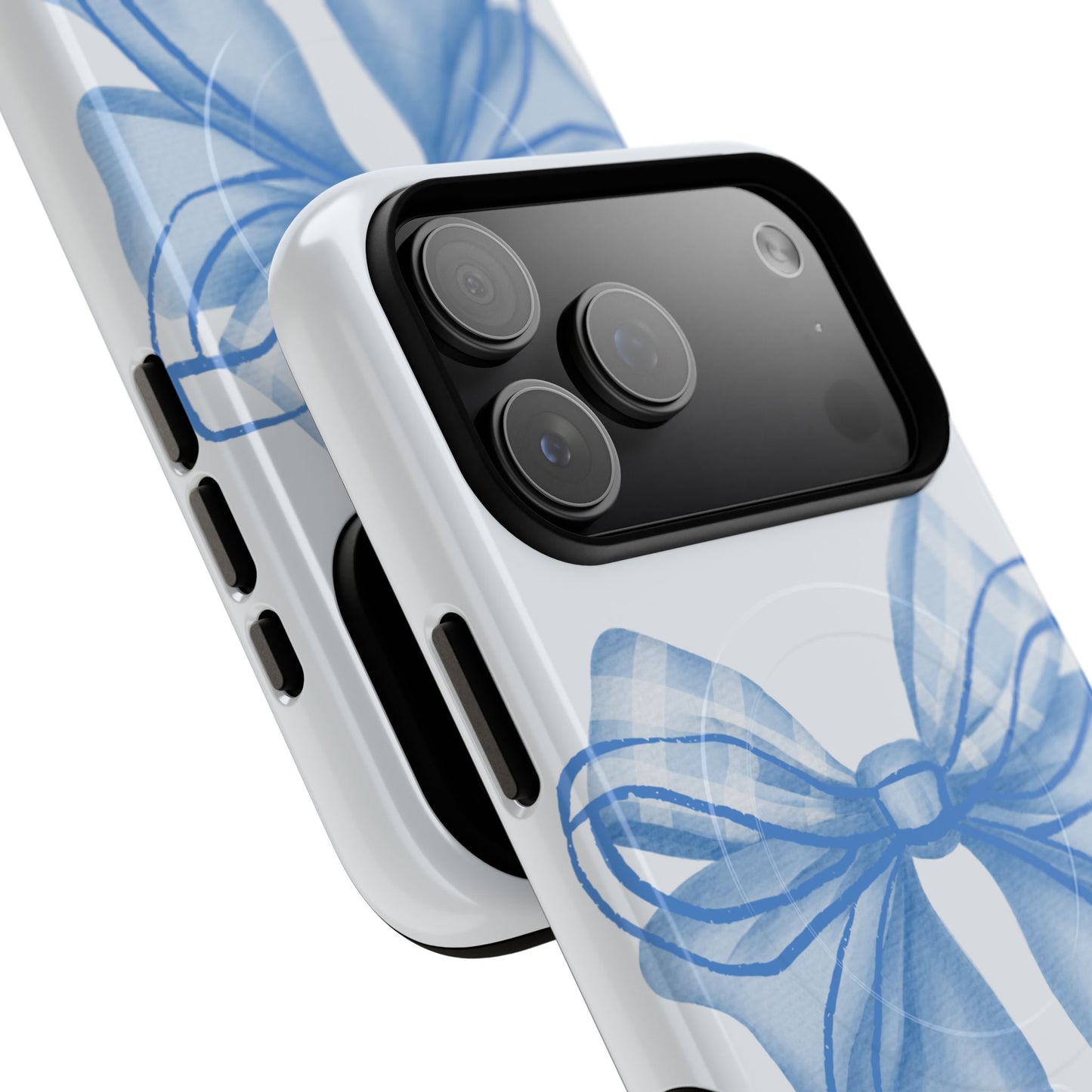 Coquette Blue Bow iPhone Case