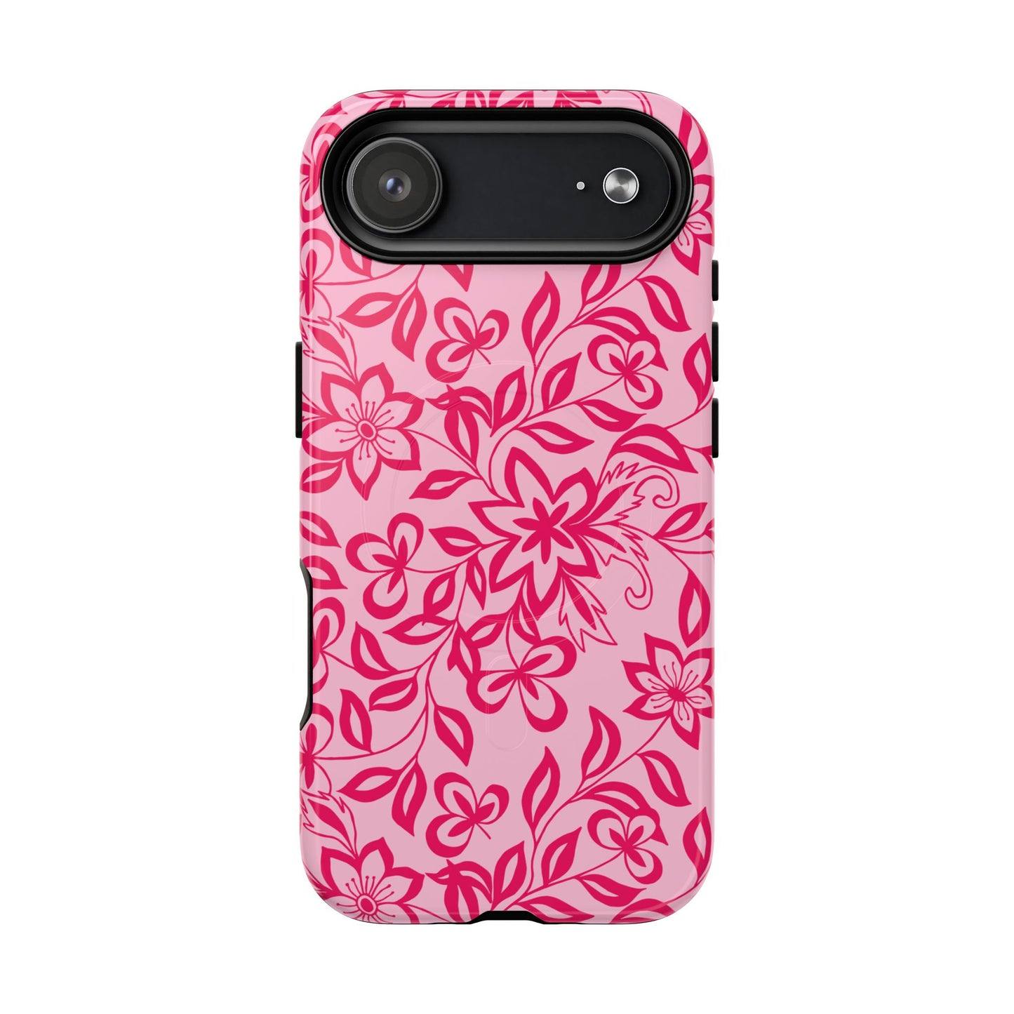 Hot Pink Floral iPhone Case