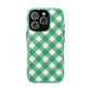Green Gingham iPhone Case