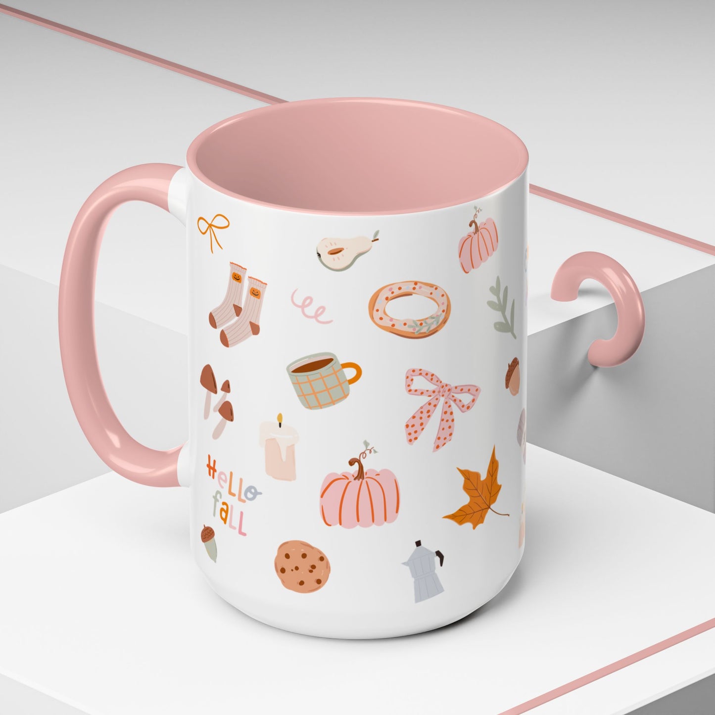 Fall Girlie Coffee Mug, Cute Mug, Fall Decor, Seasonal Gift, Cozy Drinkware, Coffee Lover's Mug, Whimsical Autumn Coffee Cup