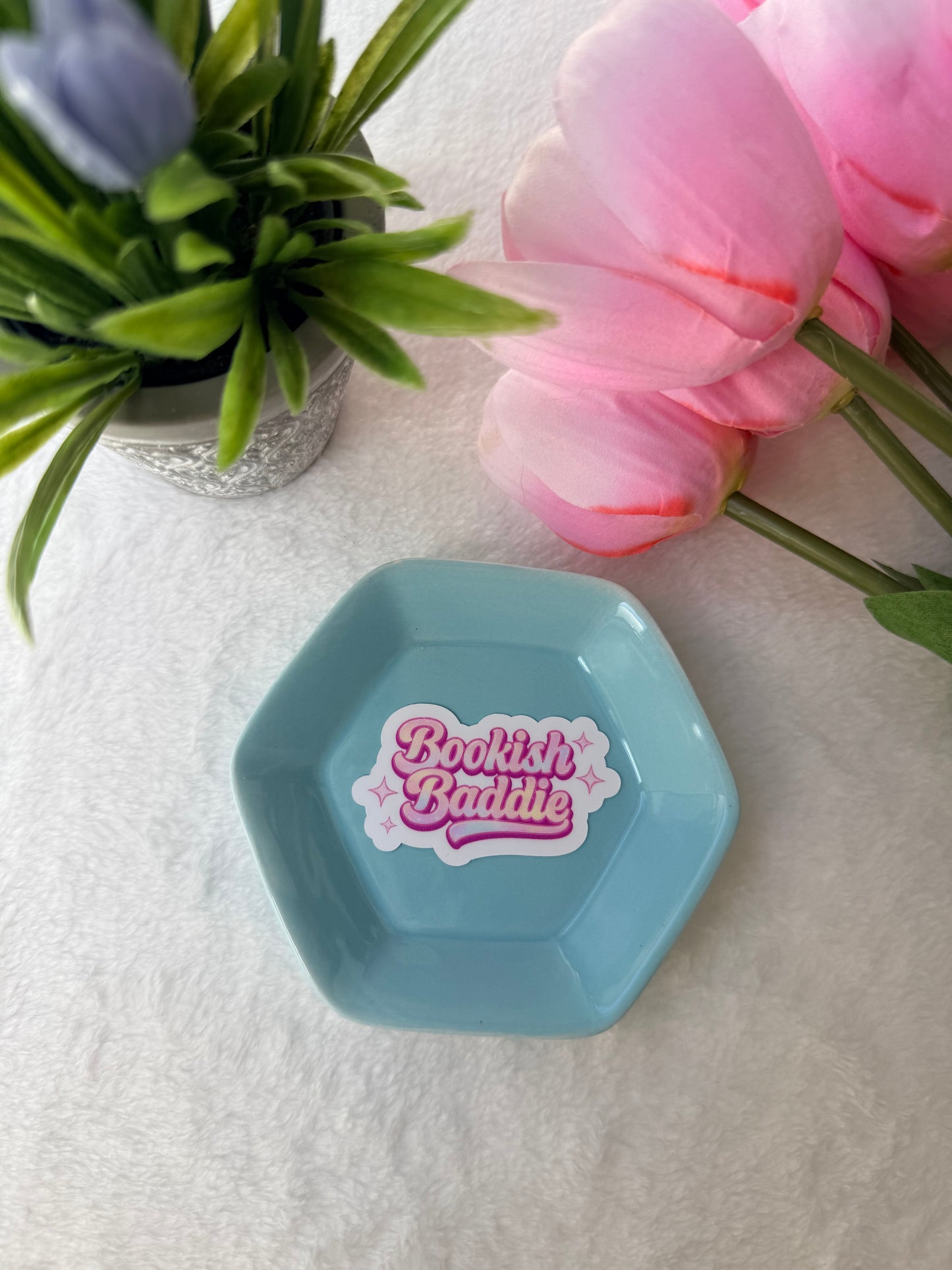 Bookish Baddie (Pink) - Sticker