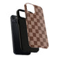 Cocoa Checkered Phone Case