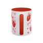 Strawberry Bow Coquette Accent Coffee Mug — 11/15oz Cute Café Aesthetic