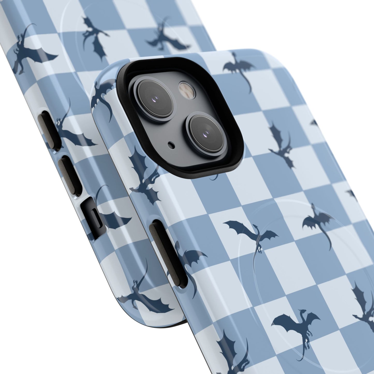Dragon Check Phone Case — Blue